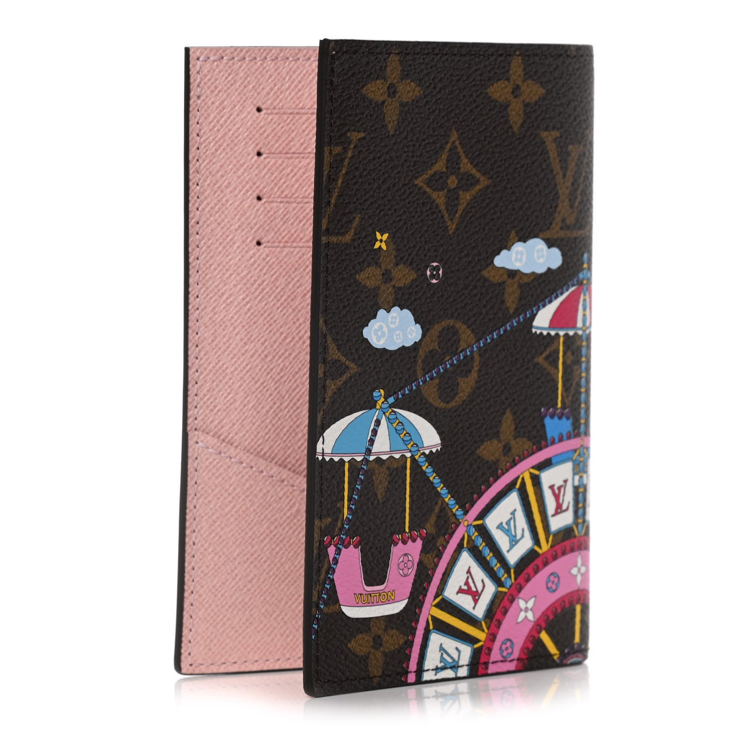 Monogram 2020 Christmas Animation Big Wheel Passport Cover Rose Ballerine