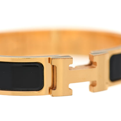 Hermes Enamel Narrow Clic Clac H Bracelet PM Black 5 of 7