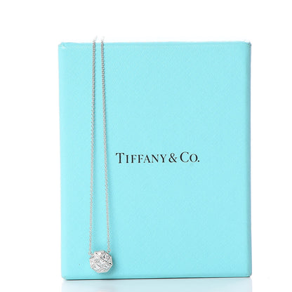 Tiffany Platinum Diamond Mosaic Pendant Necklace 7 of 7