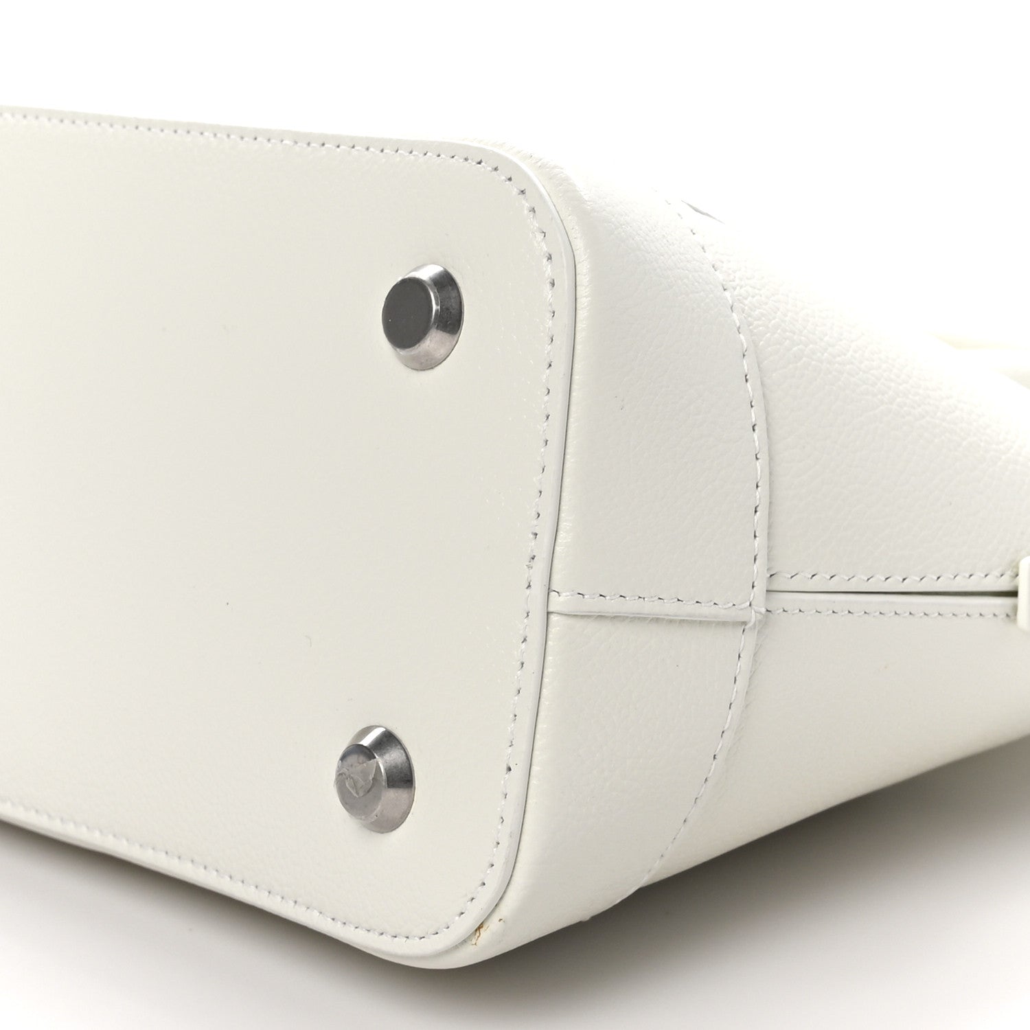 Balenciaga Signature Grained Calfskin Logo S Ville Top Handle Bag White Black 10 of 10