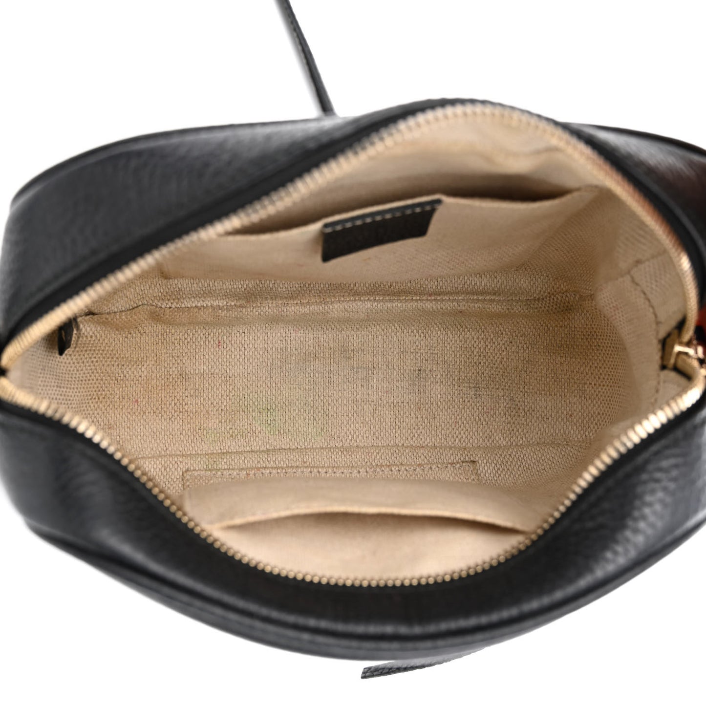 Pebbled Calfskin Small Soho Disco Bag Black