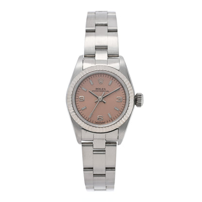 Rolex Stainless Steel 18K White Gold 24mm Oyster Perpetual Watch Pink 76094 1 of 4