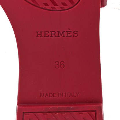 Hermes Rubber Aloha Sandals 36 Rose Baie 6 of 9