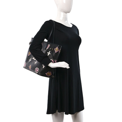 Louis Vuitton Monogram Giant Wild At Heart Neverfull MM Black 2 of 9
