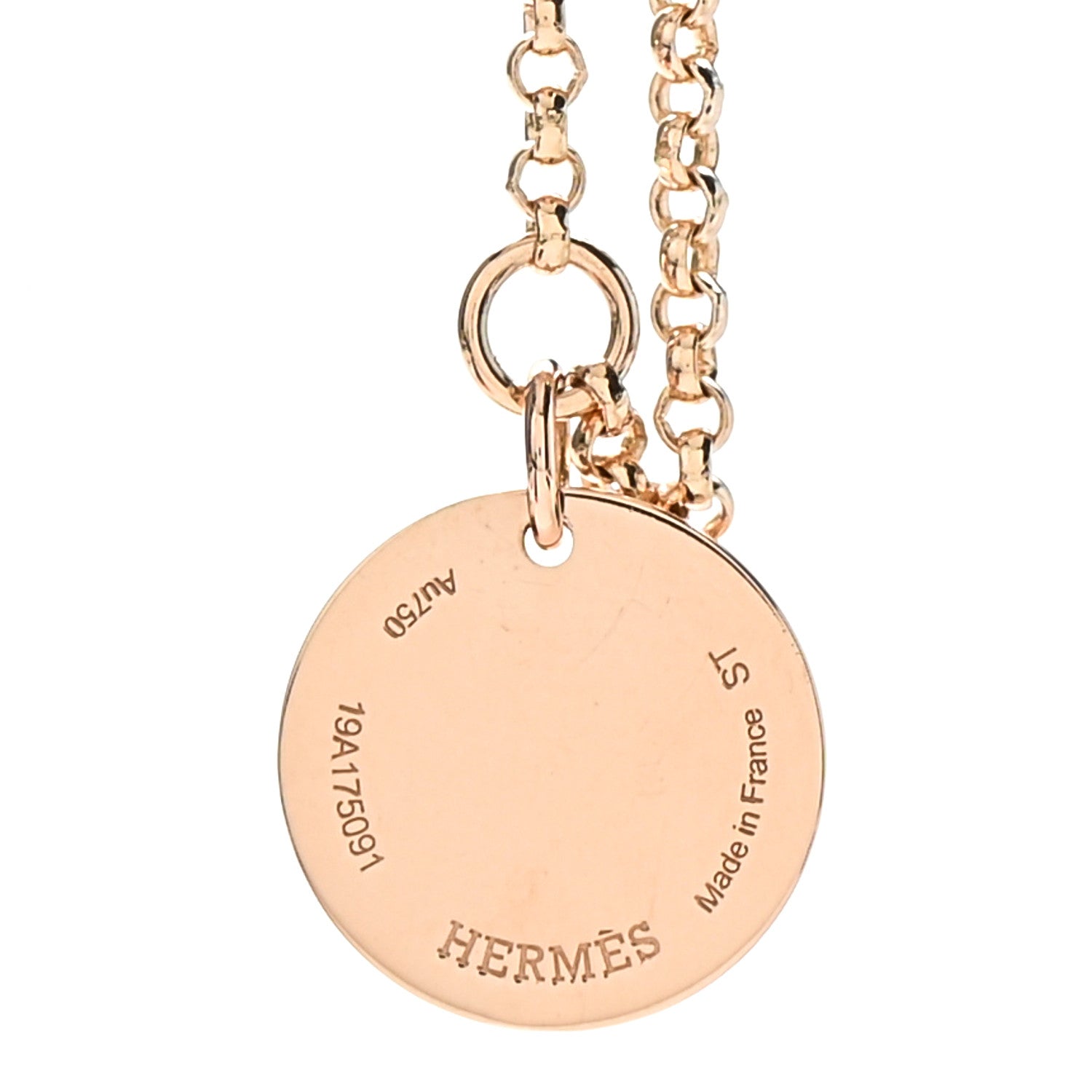 Hermes 18K Rose Gold Diamond PM Ex-Libris Bracelet ST 4 of 5