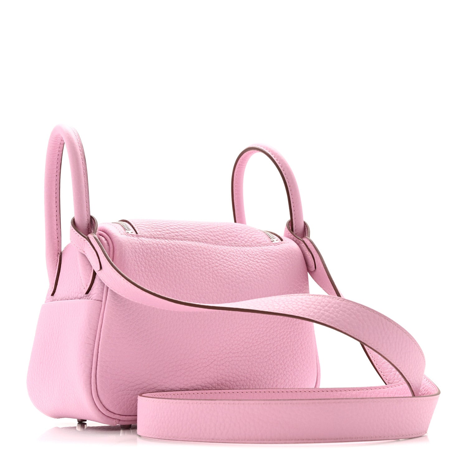 Hermes Taurillon Clemence Mini Lindy 20 Mauve Sylvestre 3 of 11