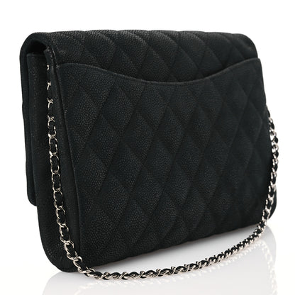 Chanel Iridescent Caviar Quilted Clutch With Chain Flap Black 3 of 11