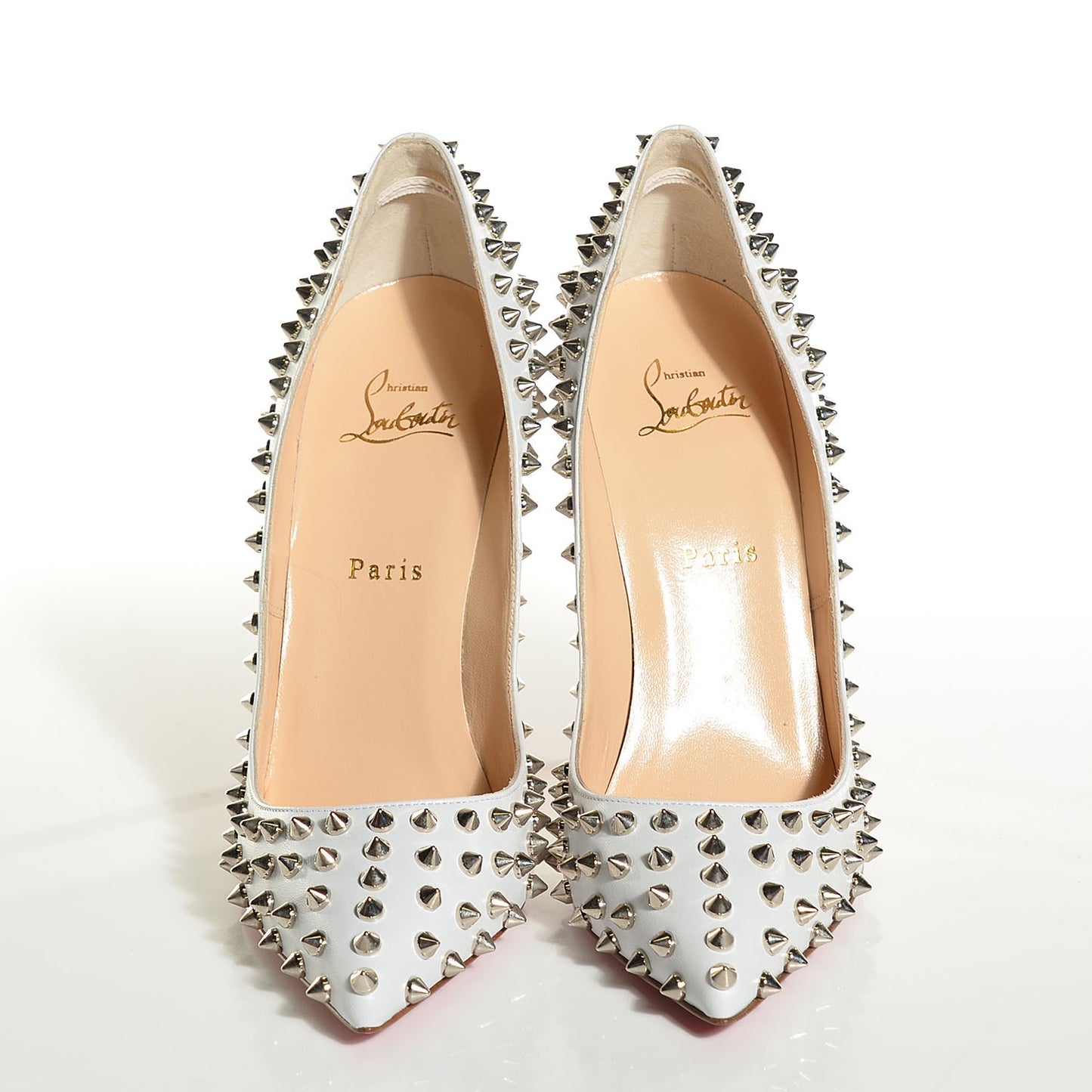 Nappa Pigalle Spikes 120 Pumps 38.5 White