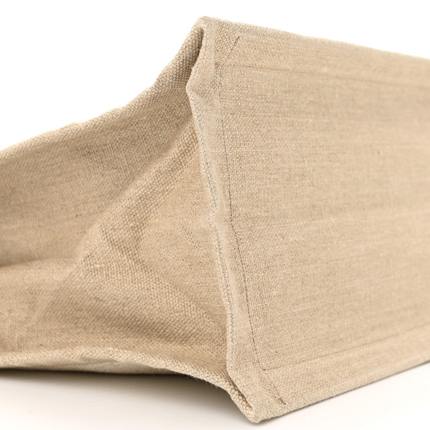 Saint Laurent Linen Calfskin Rive Gauche Tote Beige Sea Salt 8 of 9