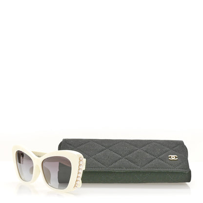 Chanel Acetate Pearl Cat Eye CC Sunglasses 5481-H-A White 8 of 8