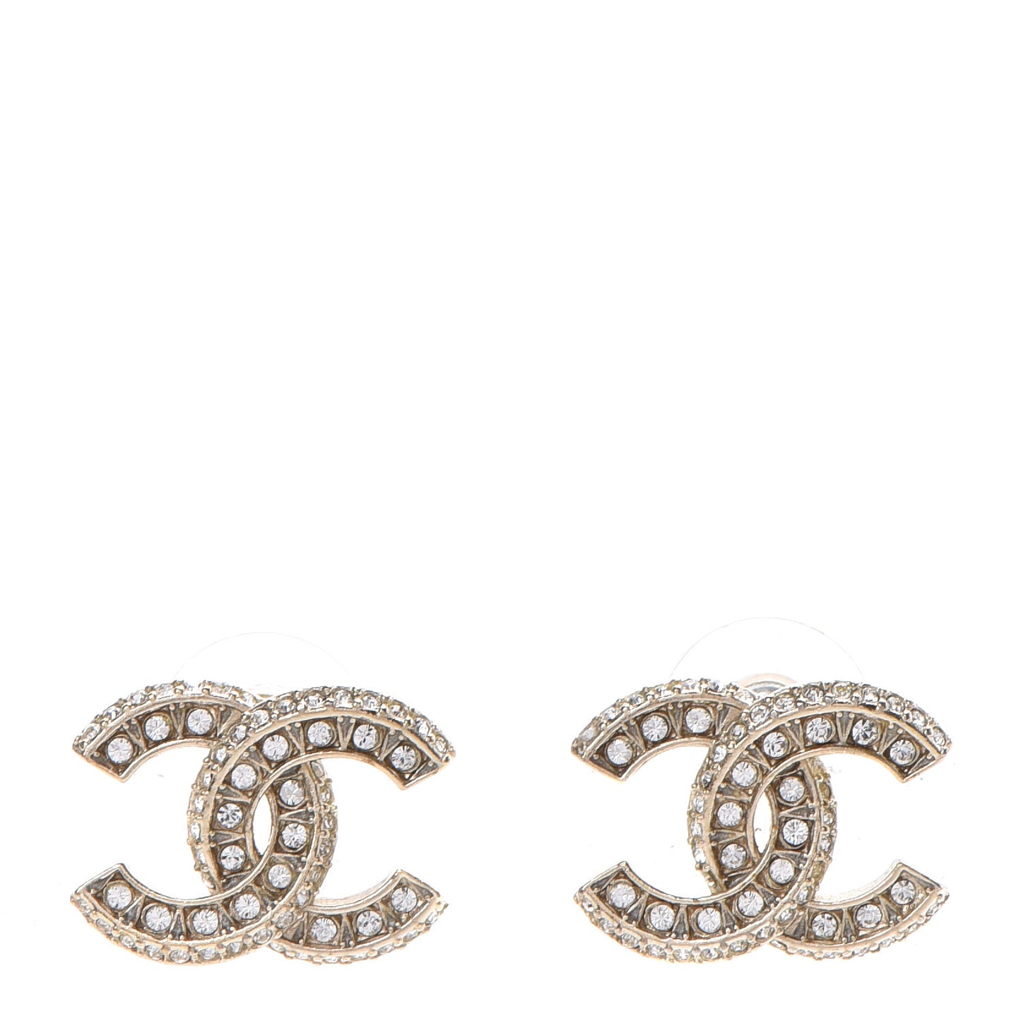 Crystal CC Earrings Gold