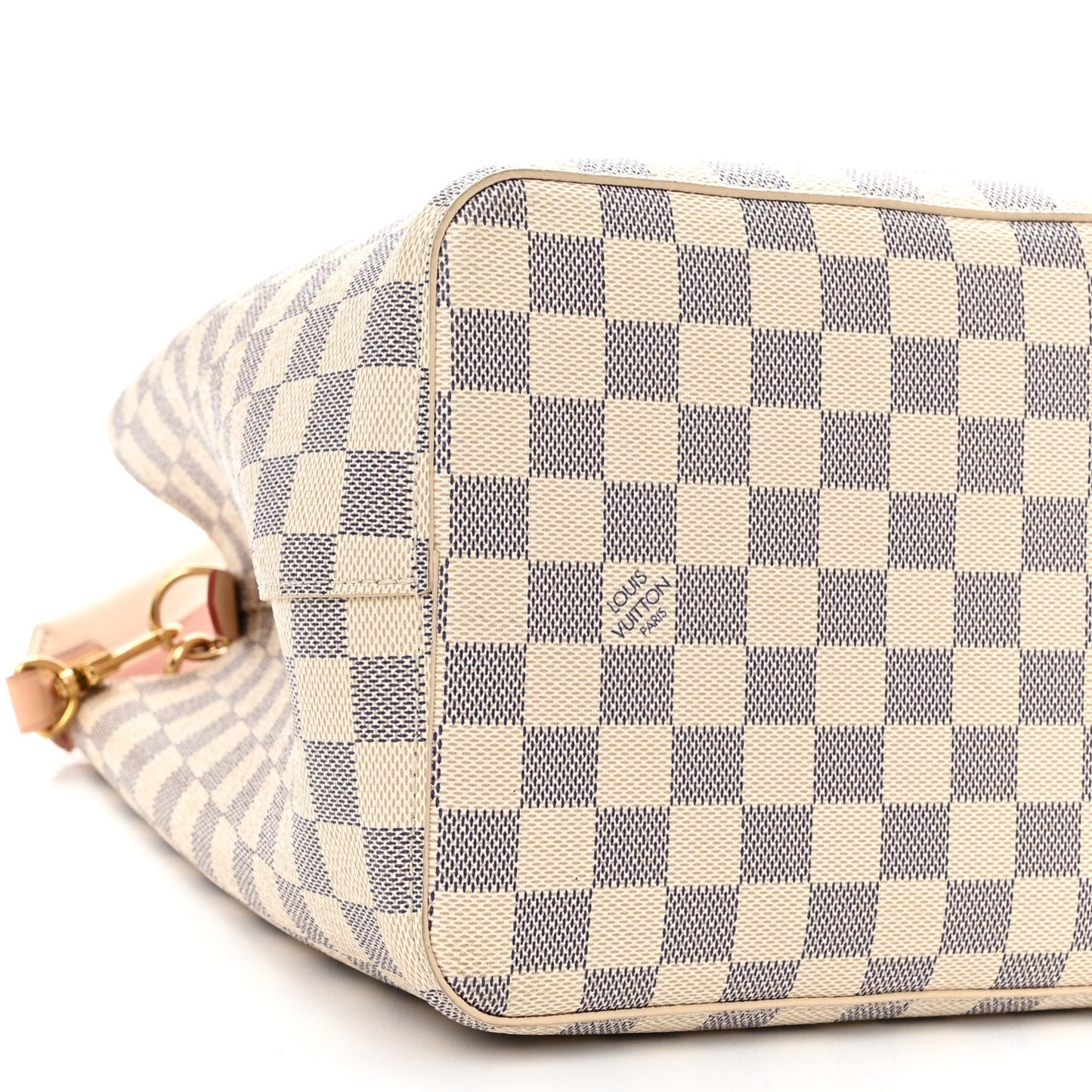 Damier Azur Braided Neonoe MM Peach Cream