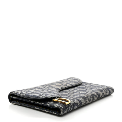 Christian Dior CHRISTIAN DIOR Monogram Saddle Wallet Navy 4 of 7