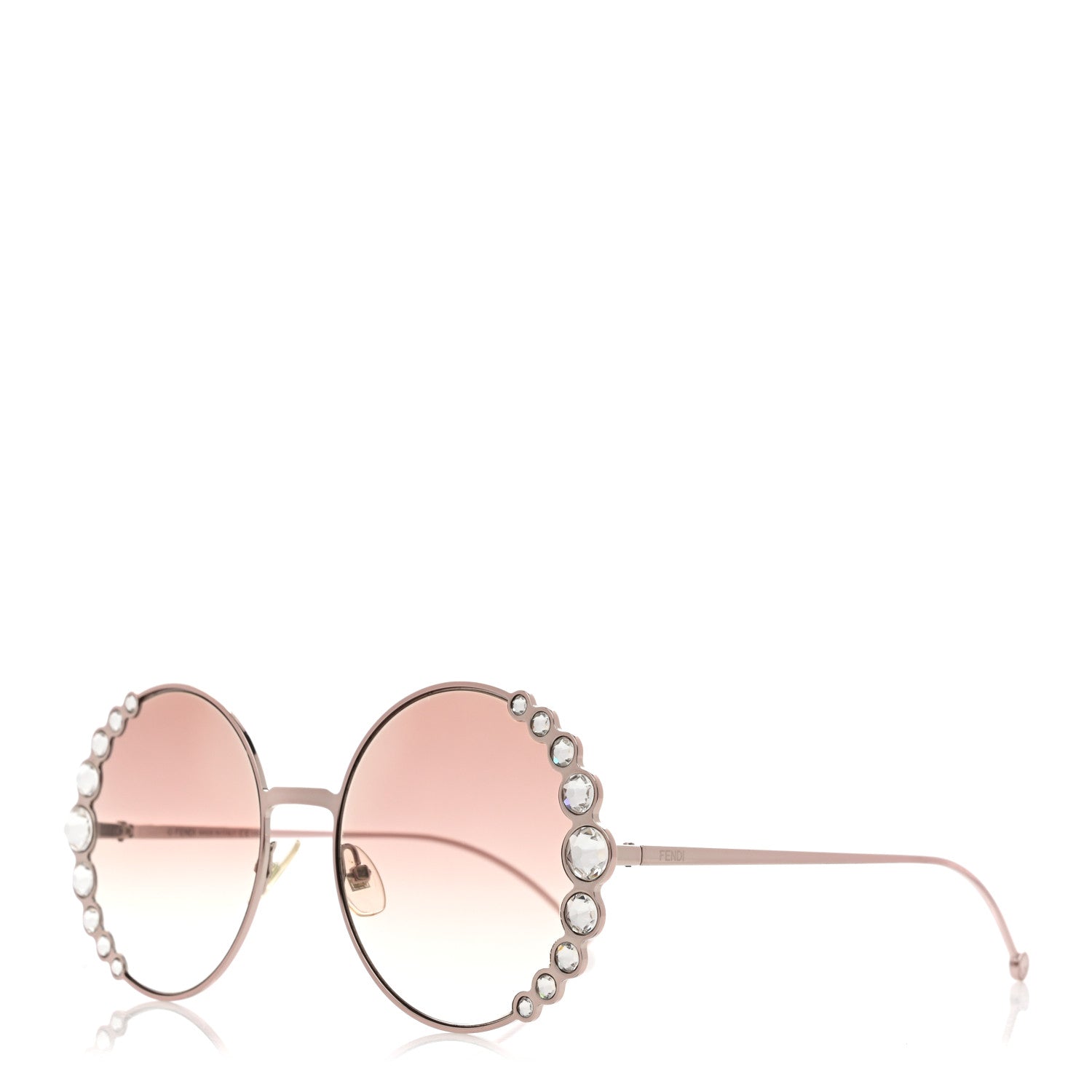 Fendi Crystal Round Sunglasses FF0324/S Rose 1 of 6