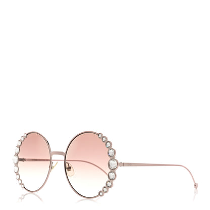 Fendi Crystal Round Sunglasses FF0324/S Rose 1 of 6