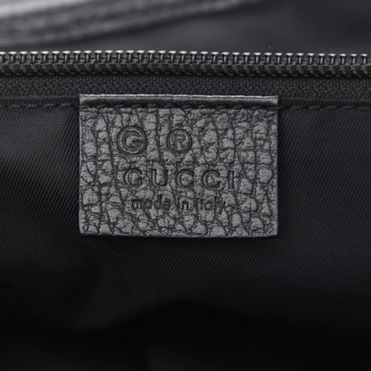 Gucci Nylon Monogram Double Buckle Flap Messenger Bag Black 6 of 9