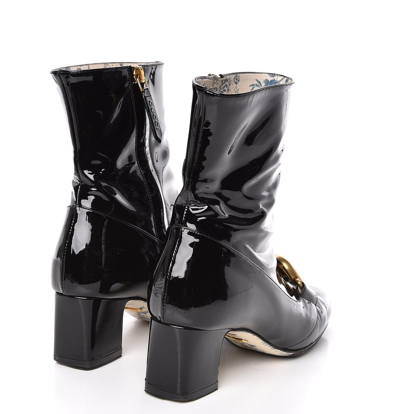 Vernice GG Victoire 55mm Ankle Boots 36 Black