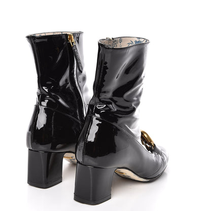 Gucci Vernice GG Victoire 55mm Ankle Boots 36 Black 4 of 11