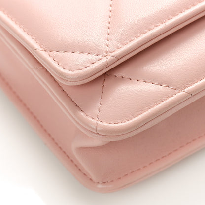 Chanel Lambskin Quilted Chanel 19 Wallet On Chain WOC Light Pink 8 of 10