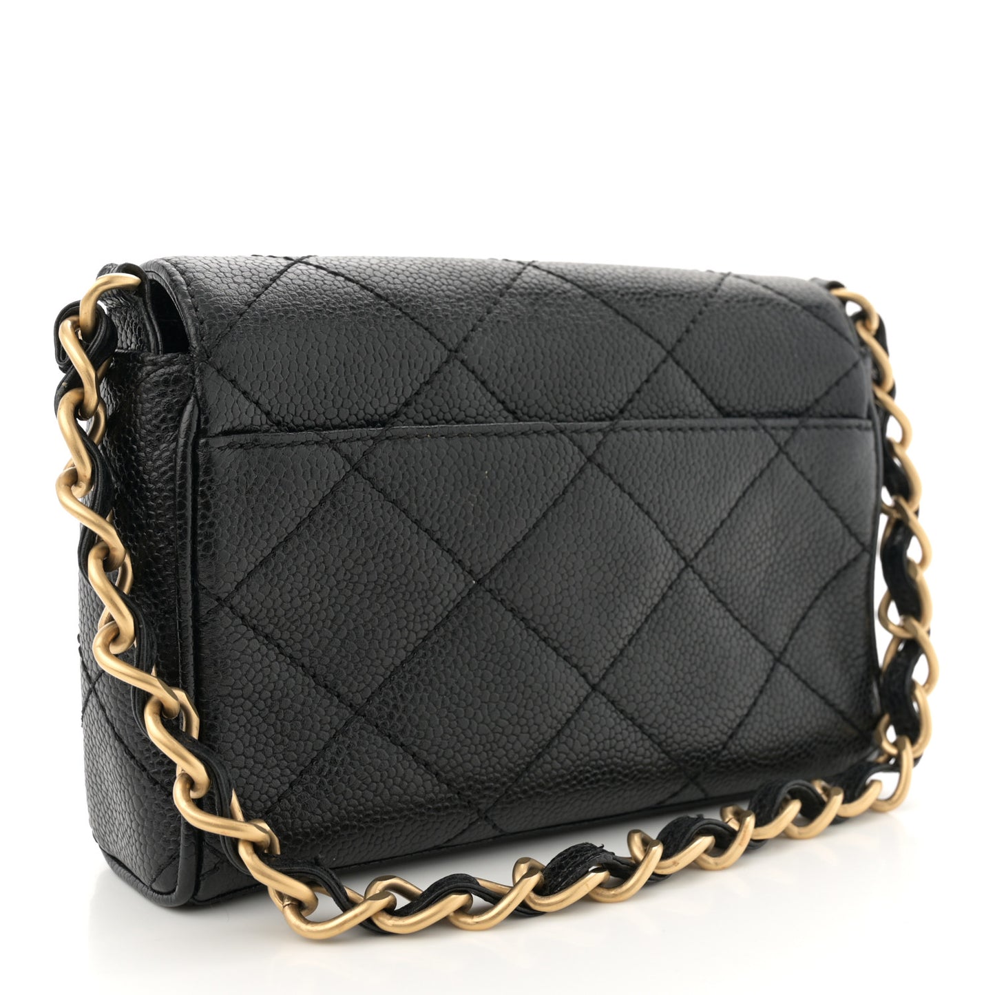 Caviar Quilted Mini Flap Black