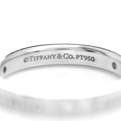 Tiffany Platinum Diamond Logo Band Ring 52 6 4 of 4