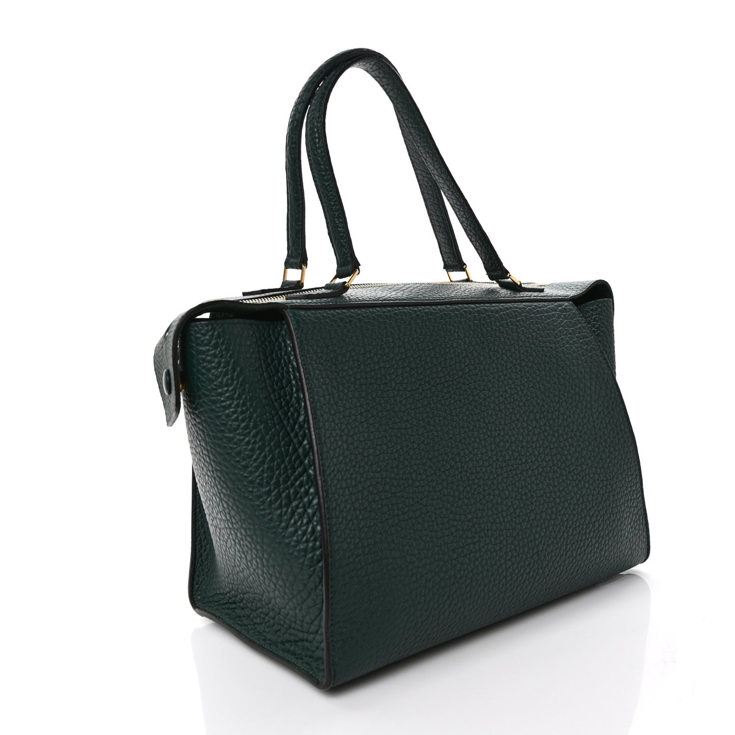 Bullhide Calfskin Small Ring Bag Dark Green