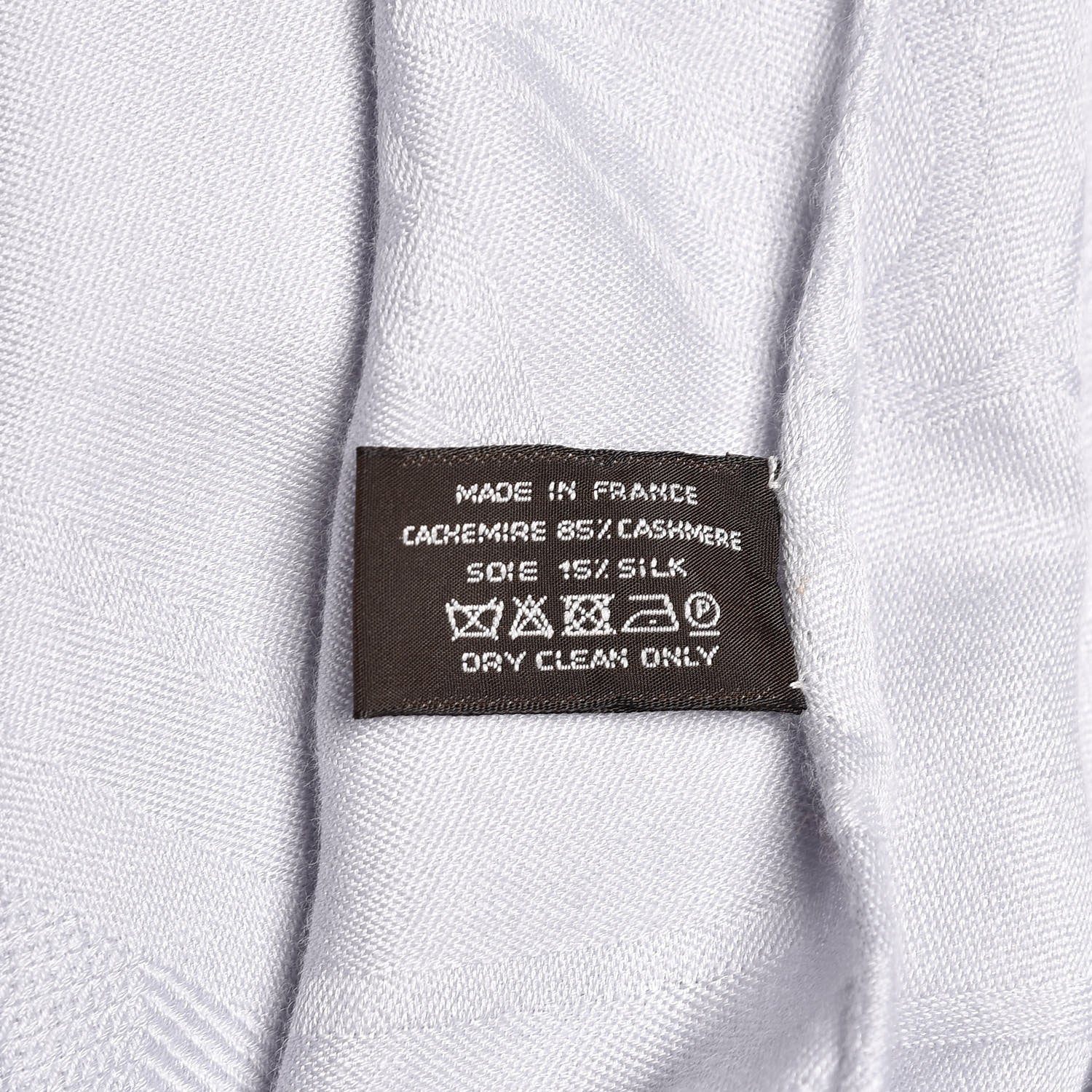 Hermes Cashmere Silk New Libris Stole Gris Nuage 5 of 6