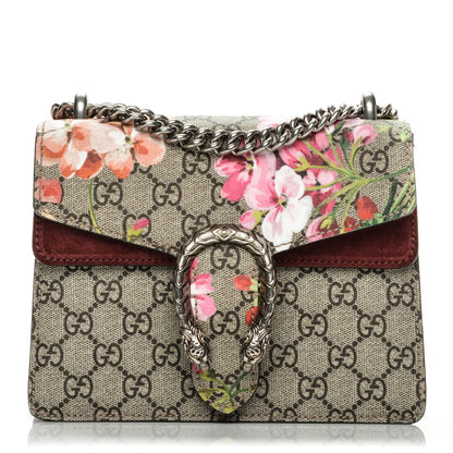 Gucci GG Supreme Monogram Blooms Mini Dionysus Shoulder Bag Beige Multicolor Dry Rose 1 of 7