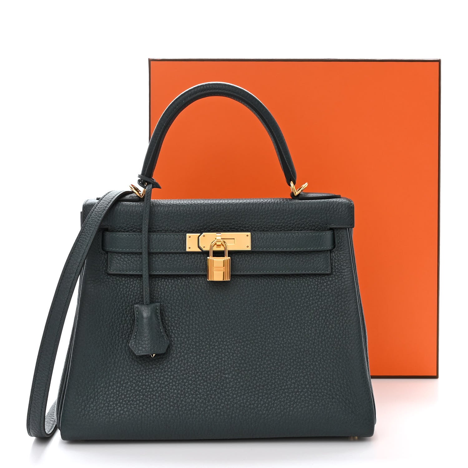 Hermes Togo Kelly Retourne 28 Vert Cypress 13 of 13