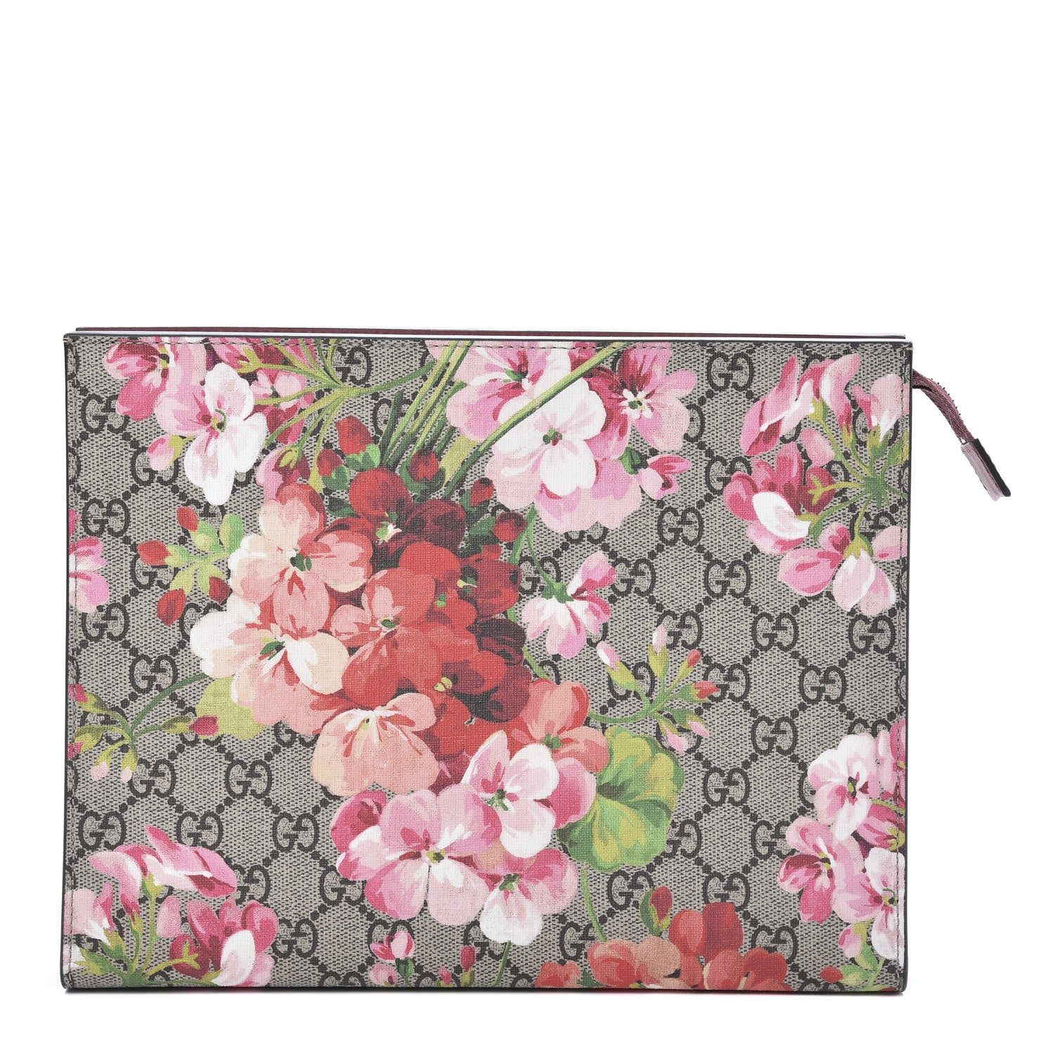 Gucci GG Supreme Monogram Blooms Large Cosmetic Case Beige Multicolor Dry Rose 1 of 7
