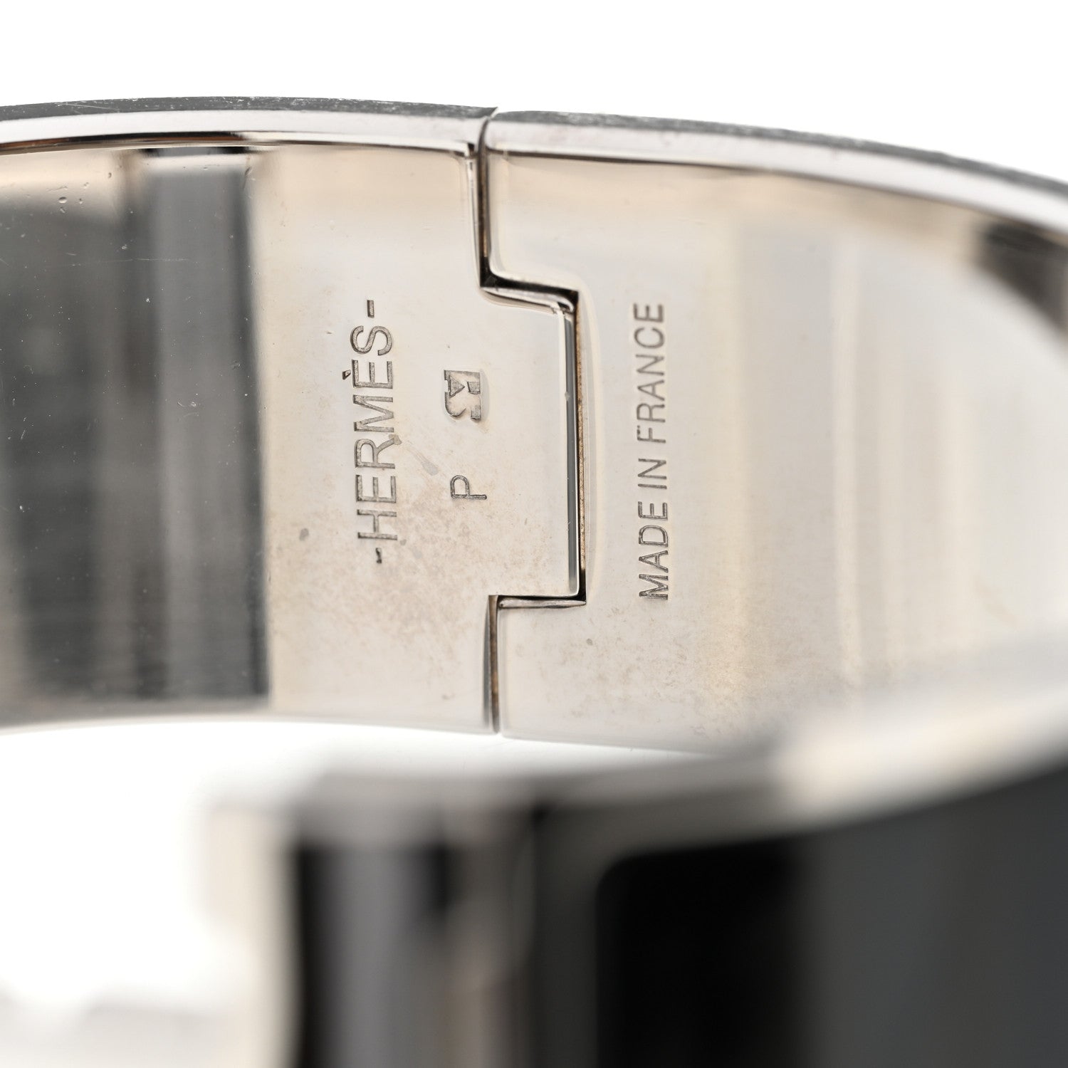 Hermes Enamel Wide Clic Clac H Bracelet GM Black 4 of 5