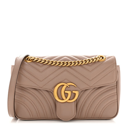 Gucci Calfskin Matelasse Small GG Marmont Shoulder Bag Porcelain Rose 1 of 10