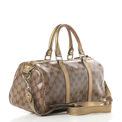 Gucci Crystal Monogram Small Joy Boston Gold 3 of 16