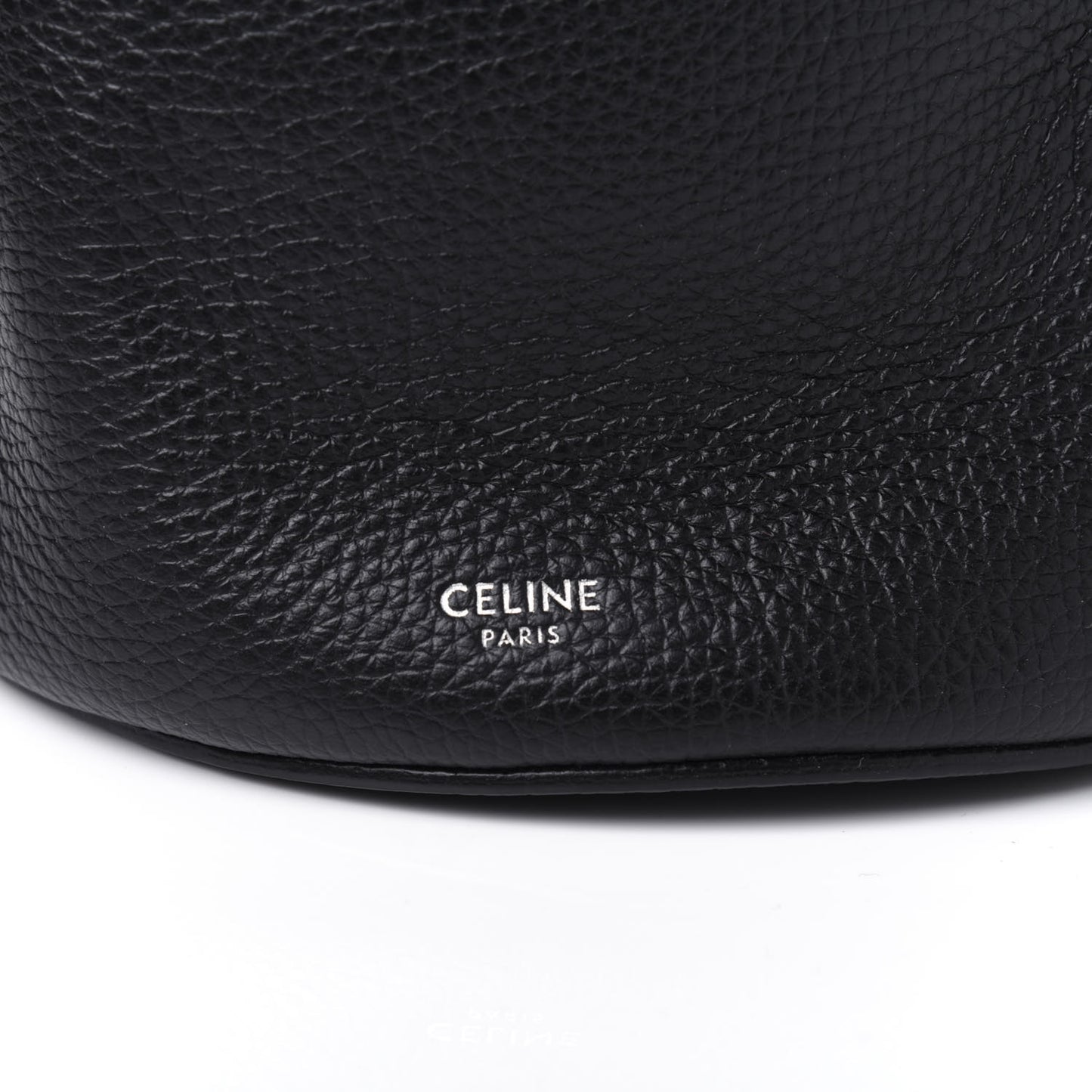 Supple Grained Calfskin Nano Big Bag Bucket Black