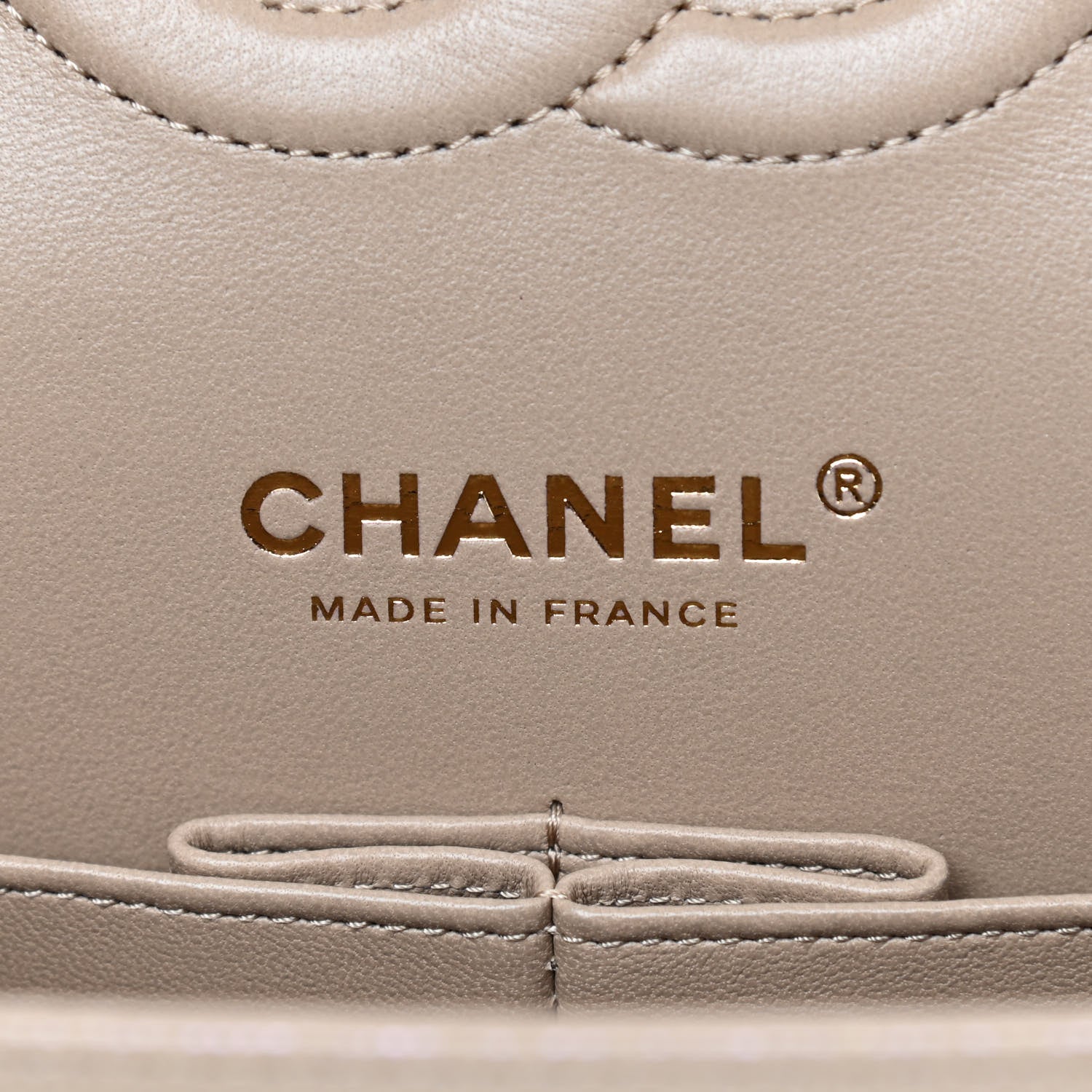 Chanel Iridescent Caviar Quilted Medium Double Flap Dark Beige 6 of 10