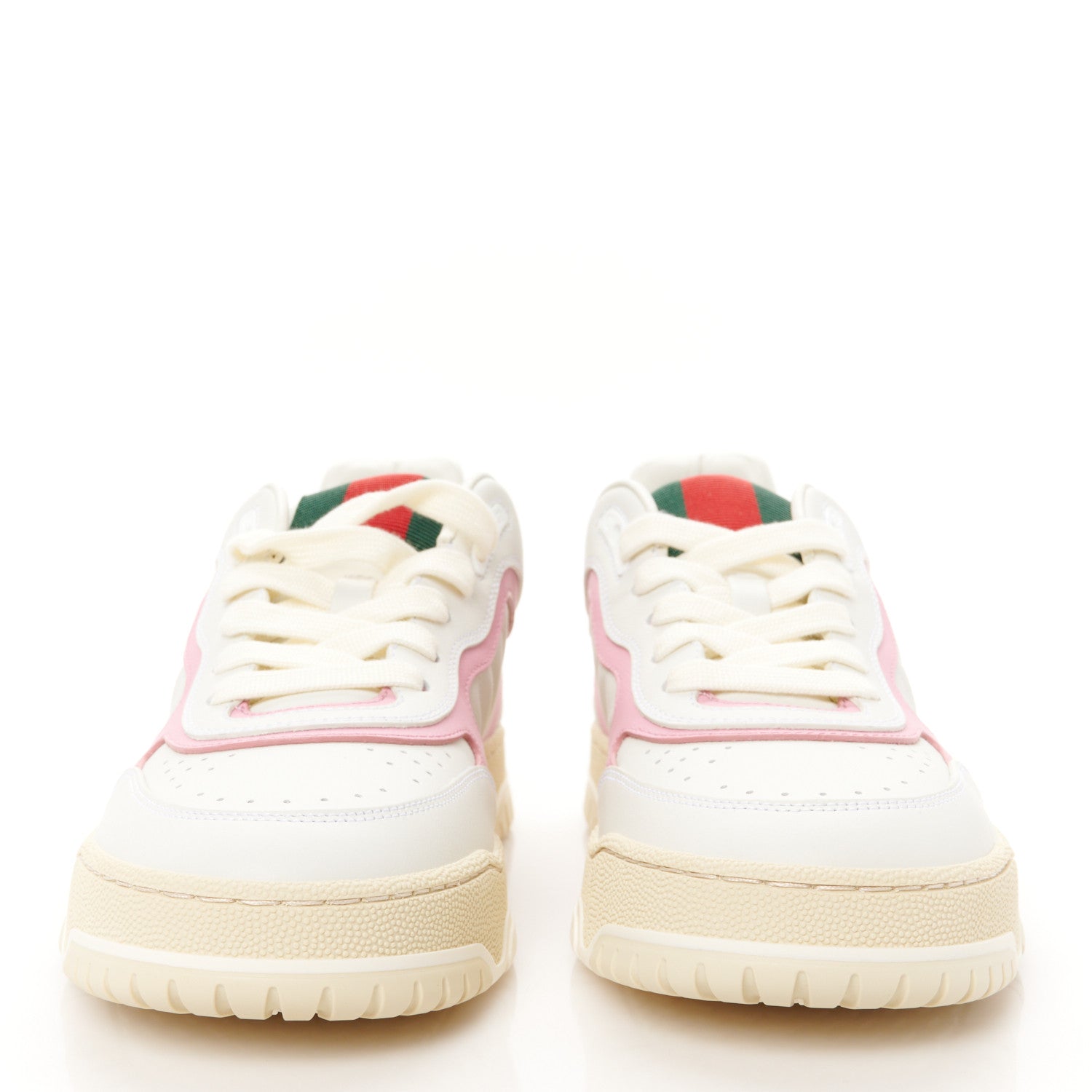 Gucci Calfskin Womens Re-Web Sneakers 39.5 White Pink 3 of 11