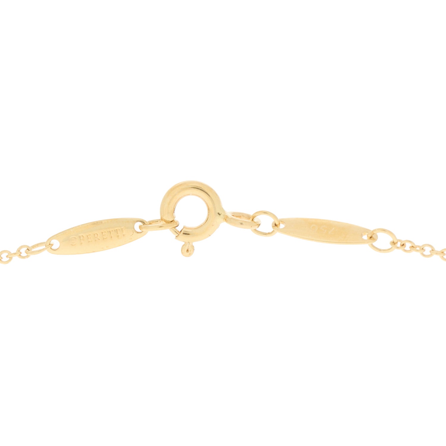 Tiffany 18K Yellow Gold Diamond .08ct Elsa Peretti Diamonds by the Yard Pendant Necklace 4 of 6