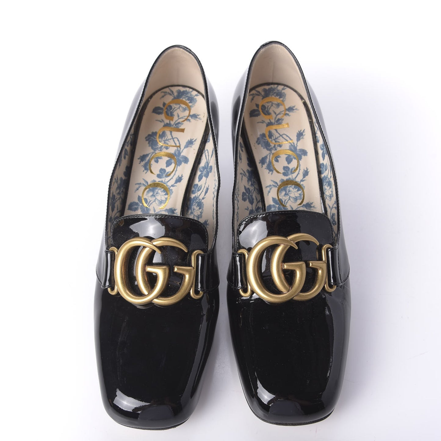 Vernice GG Victoire 55mm Loafer Pumps 38.5 Black