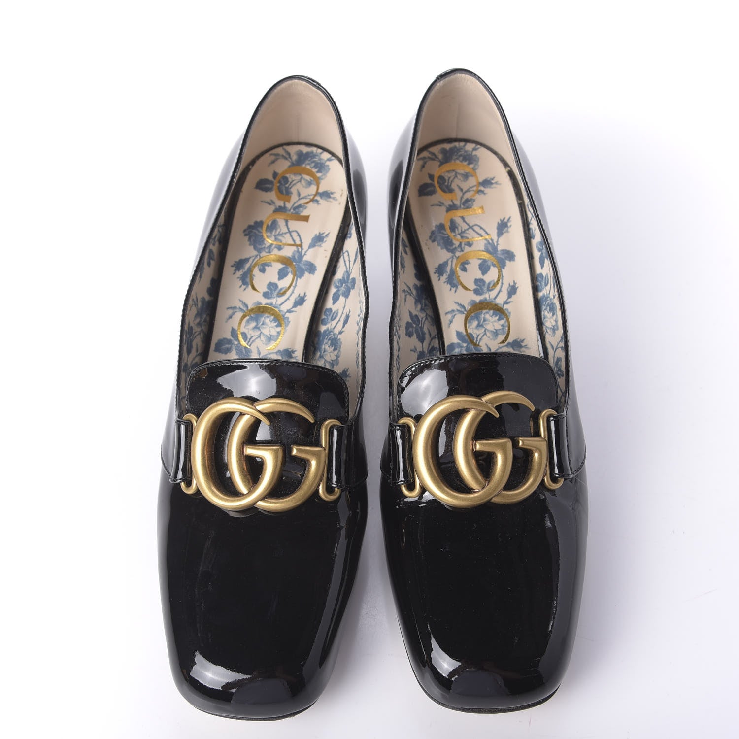 Gucci Vernice GG Victoire 55mm Loafer Pumps 38.5 Black 5 of 11