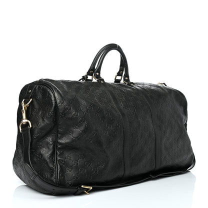 Gucci Guccissima Large Carry On Duffle Black 2 of 5