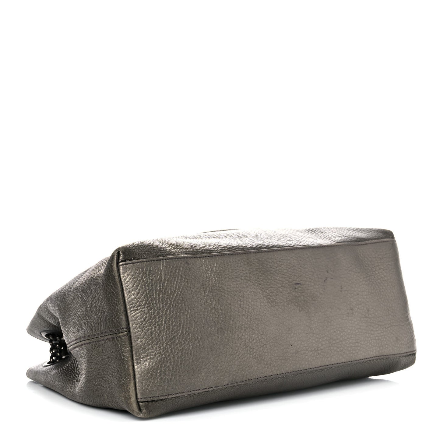 Metallic Pebbled Calfskin Medium Soho Chain Shoulder Bag Sasso