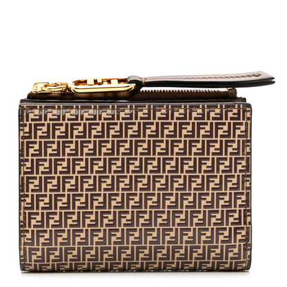 Fendi Vitello Liberty Micro FF Embossed Medium O'Lock Wallet Beige Amido Maya 1 of 7