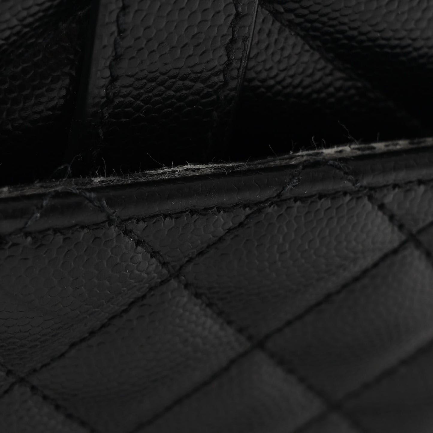 Grain De Poudre Textured Mixed Matelasse Large Triquilt Monogram Monochrome Satchel Black