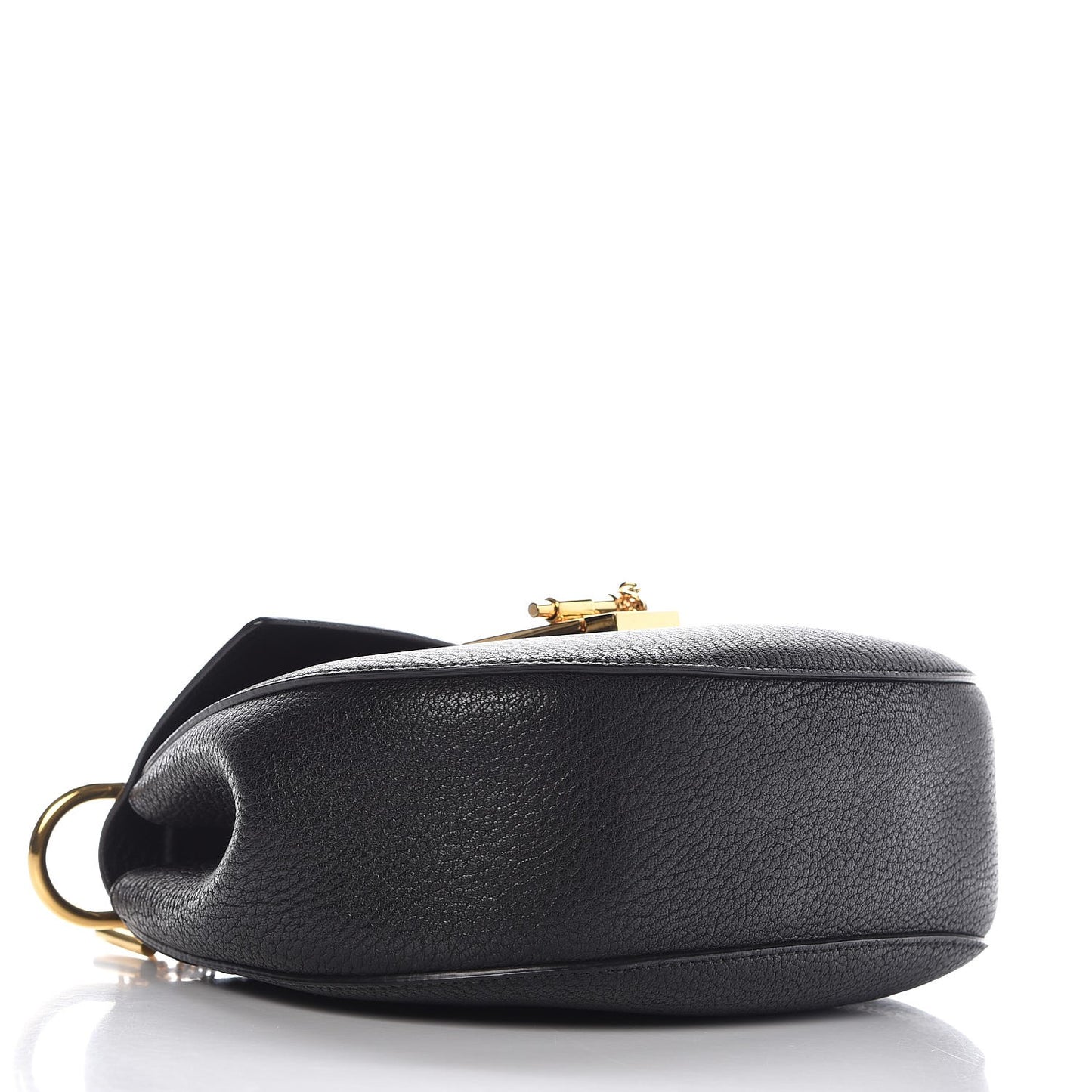 Grained Lambskin Drew Shoulder Bag Black