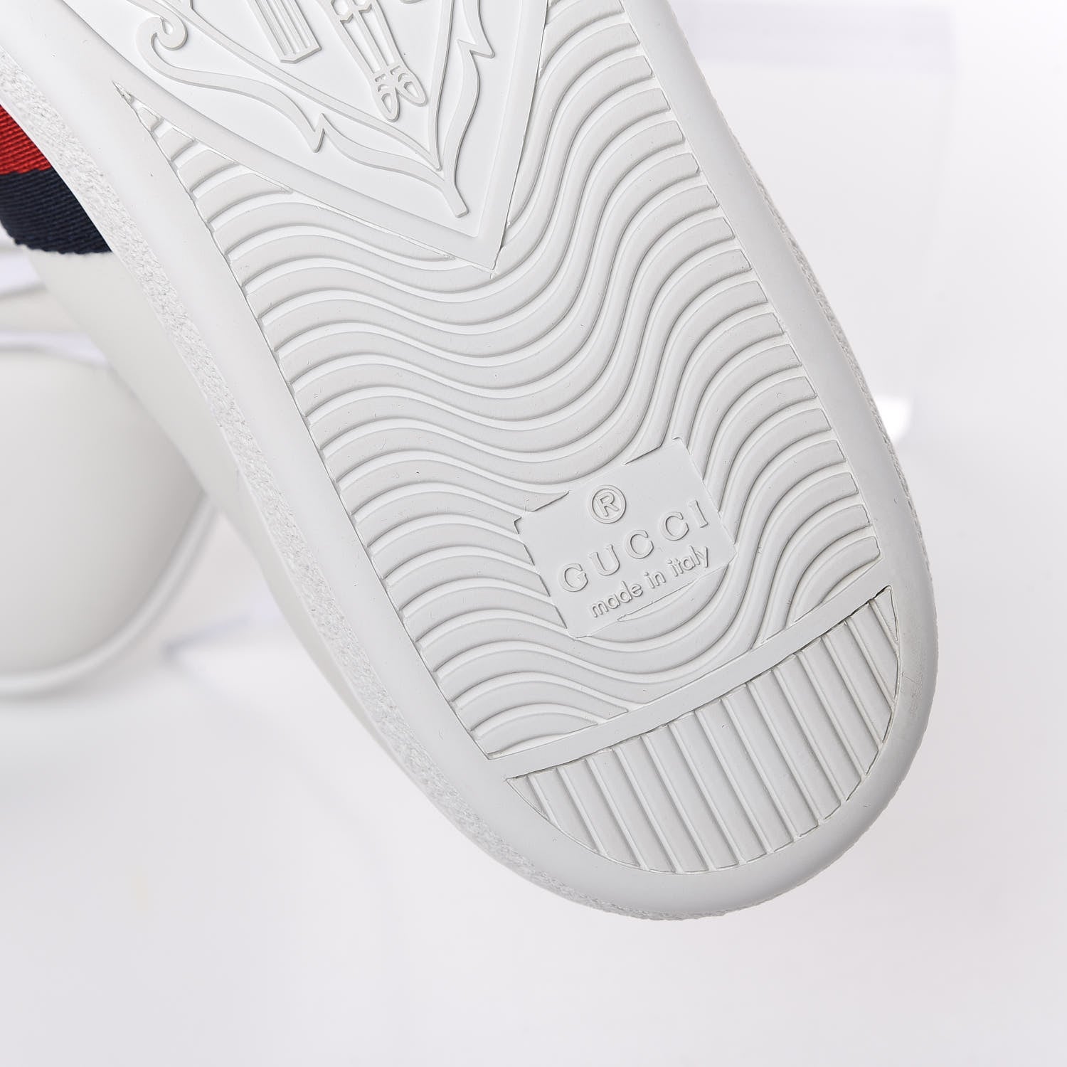 Gucci Calfskin Ayers Web Blind for Love Embroidered Womens Ace Sneakers 40.5 White 8 of 12