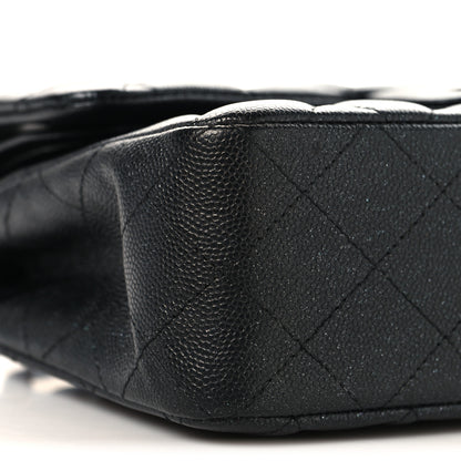 Chanel Iridescent Caviar Quilted Small Double Flap Black 9 of 10