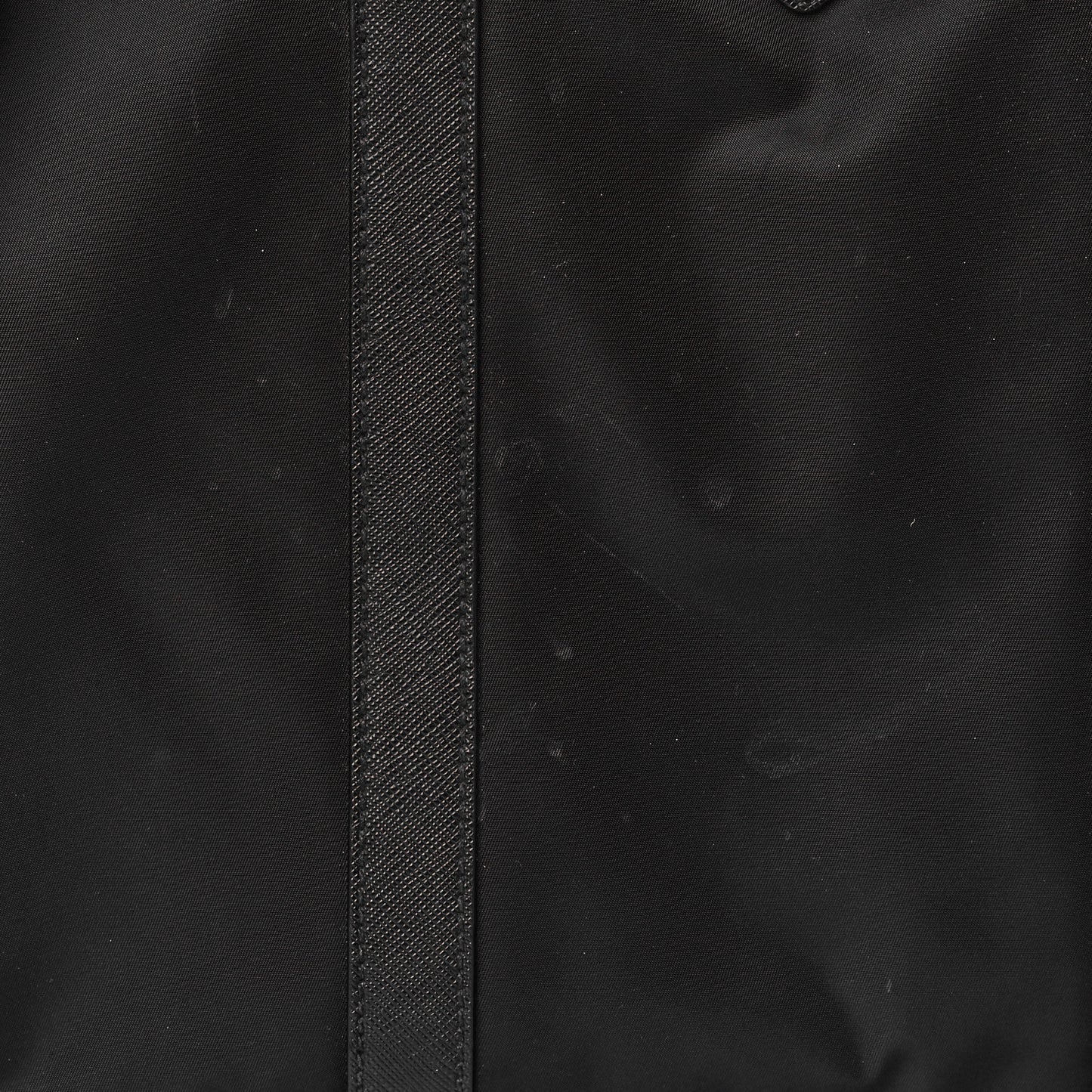 Tessuto Nylon Saffiano Metal Triangle Logo Work Bag Black