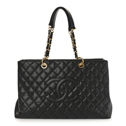 Chanel Caviar Quilted XL Grand Shopping Tote GST Black 1 of 9