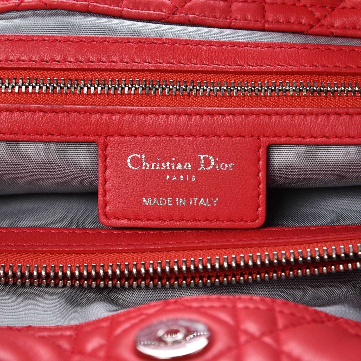 Christian Dior Lambskin Cannage Large Dior Soft Shopping Tote Coral 7 of 16