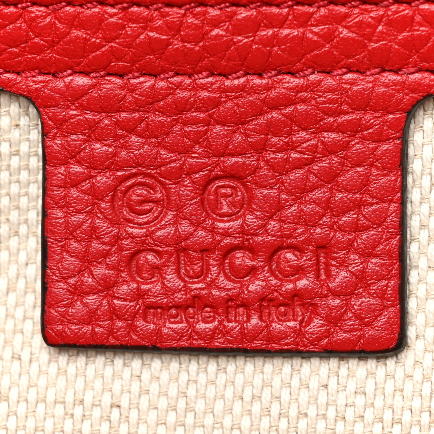 Gucci Pebbled Calfskin Medium Soho Flap Crossbody Vibrant Red 6 of 11